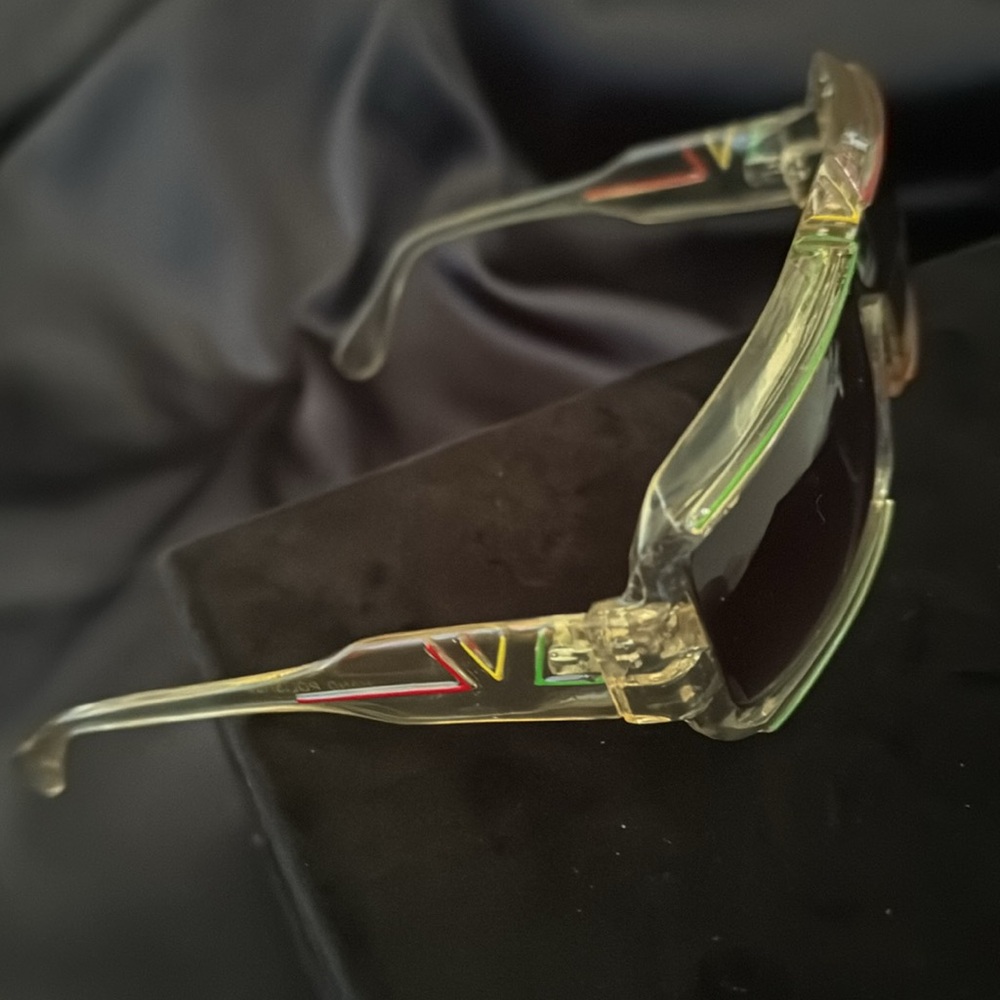 rasta flar’n transparent frame Sunglasses